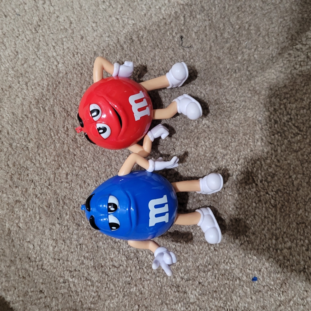 Source Unknown Red and Blue Plush Dolls with Accessories